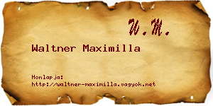 Waltner Maximilla névjegykártya